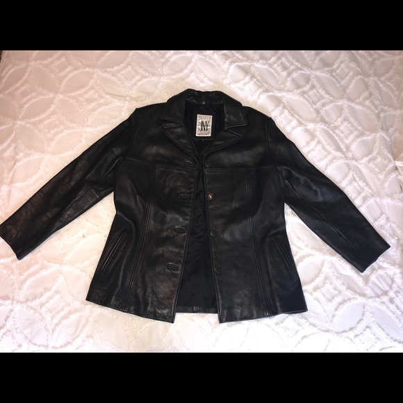 Black Leather Jacket ‘80s Vintage - Picture 4 of 10